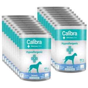 Calibra Veterinary Diets Suņu hipoalerģisks uzturs kukaiņiem un lašiem 400g