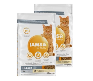 IAMS-Dry barība Vitality Indoor pieaugušiem un vecākiem kaķiem, vistas gaļa 2x10kg