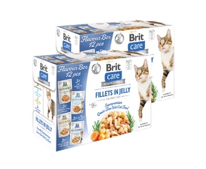 BRIT CARE Kaķu fileja želejā 24x85g