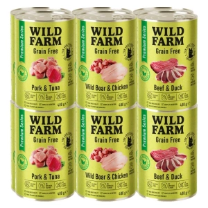 WILD FARM Premium Grain Free Wild Boar and Chicken 400g - barība kaķiem bez graudiem