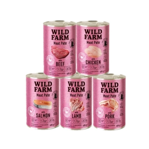 WILD FARM Paēte ar vistas gaļu 400g - bezglutēna barība kaķiem