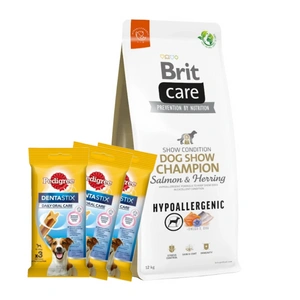 BRIT CARE Dog Hypoallergenic Izstāžu čempions laši un siļķes 12kg