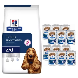 HILL'S PD Prescription Diet Canine z/d Jutīgums pret pārtiku 3kg