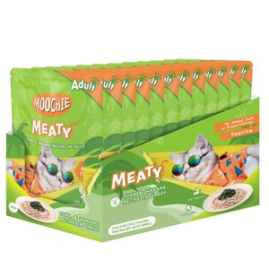 MOOCHIE Tuna & Wakame In Gravy 70g mitrā barība kaķiem (tuncis un wakame aļģes mērcē)