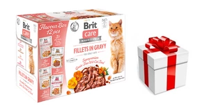 BRIT CARE Cat Fillets in Gravy mix 12x85g + STAIGMENA KATEI