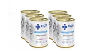 ENZO VET Hipoalerģiska suņu barība ar tītaru un trušiem 6x400g