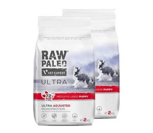 Vetexpert RAW PALEO ULTRA BEEF PUPPY MEDIUM/LARGE 2KG
