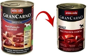 ANIMONDA GranCarno Adult Dog garša: gaļas kokteilis 400g x6
