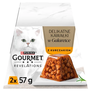 GOURMET Revelations Delikātie gabaliņi želejā ar vistu 2x57g
