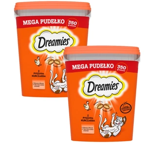 DREAMIES Mega Box 350 g - papildbarība pieaugušiem kaķiem, ar gardu vistas gaļu