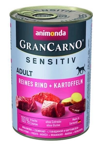 ANIMONDA GranCarno Sensitiv Adult Dog garša: liellopu gaļa, kartupeļi 400g x12
