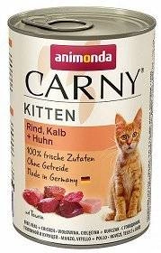 ANIMONDA Cat Carny Kitten garša: liellopu, teļa un mājputnu gaļas 400g