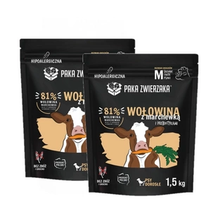 Paka Zwierzaka - Sausā barība SH Liellopu gaļa ar burkāniem "M" 1.5kg
