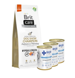 BRIT CARE Dog Hypoallergenic Izstāžu čempions laši un siļķes 12kg