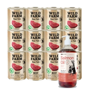 Wild Farm pastēte liellopu gaļa 400g bezglutēna barība suņiem