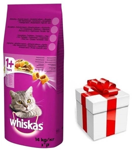 WHISKAS Adult 14kg - sausā kaķu barība ar liellopu gaļu un dārzeņiem