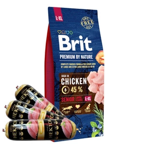 BRIT Premium By Nature Senior L+XL 15kg + Hector mājputnu bar 3x900g