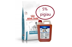 ROYAL CANIN Hypoallergenic DR21 14kg + LAB V Laša eļļa suņiem un kaķiem 5000ml