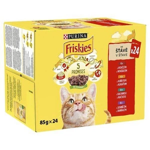 PURINA Friskies Kaķu gaļa mērcē MIX 24x85g