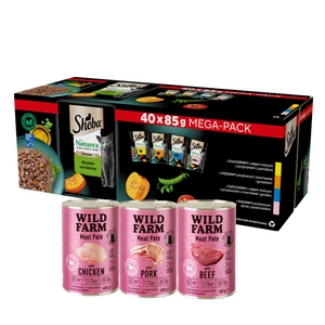 SHEBA maisiņš 40x85g Selection in Sauce - mitrā kaķu barība mērcē (vistas, tītara, pīles, mājputnu gaļa)