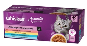 WHISKAS Aromātiskais maisījums pieaugušajiem 40 x 85 g - mitrā kaķu barība
