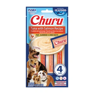INABA Dog Churu (uz zivju bāzes) lašu veģetācija 4x14g (56g)