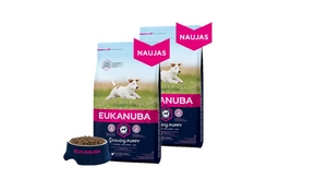 EUKANUBA Growing Puppy Small Breed 3kg vistas gaļas