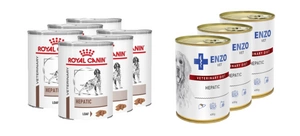 ROYAL CANIN Hepatic HF 16 6x420g kanna + ENZO VET Hepatic suņiem 3x400g