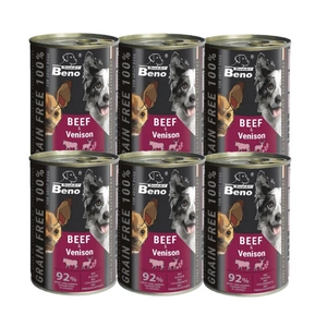 Super Beno PIES liellopa un brieža gaļas kumosiņi mērcē 415g bez graudaugiem