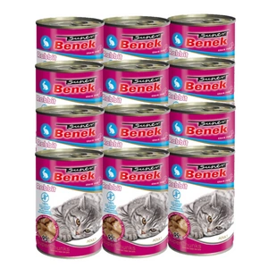 Super Benek KOT bezzbożowe kąski z królikiem w sosie 415g