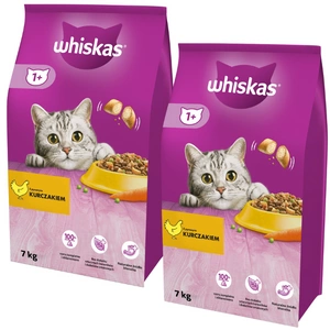 WHISKAS Adult 7kg - sausā kaķu barība ar vistas gaļu un dārzeņiem