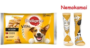 PEDIGREE Adult maisiņš 4x100g - mitrā suņu barība ar mērci (ar liellopu un jēra gaļu, ar tītaru un burkāniem)