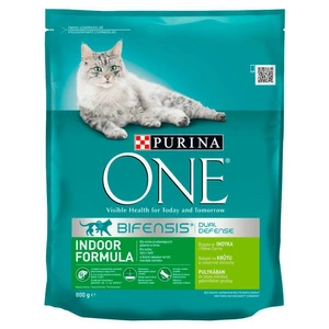 Purina One Cat barība kaķiem iekštelpās 800 g