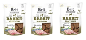 BRIT Jerky Snack Trušu gaļas monētas ar mellenēm 80g