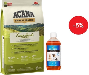 Acana Regionals Grasslands Dog 11,4kg + LAB V Laša eļļa suņiem un kaķiem 500ml
