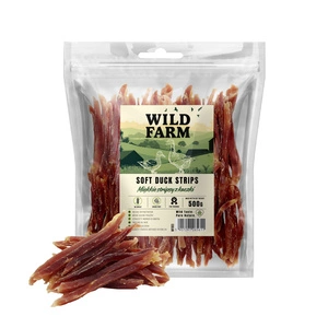 WILD FARM Mīksto pīļu strēmeles 500g suņu našķi