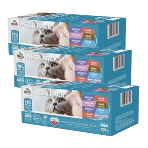 Frendi paciņas kaķiem zivju garšas mērcē 48x100g