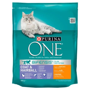Purina One Cat Coat & Hairball Chicken Food 800g