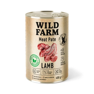 WILD FARM Pastētes jēra gaļa 400g bez glutēna suņu barība