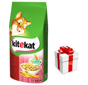 KITEKAT 12 kg - sausā kaķu barība ar liellopu gaļu un dārzeņiem