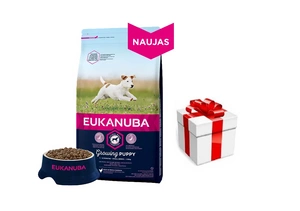 EUKANUBA Growing Puppy Small Breed 3kg vistas gaļas