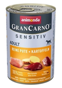 ANIMONDA GranCarno Sensitiv Adult Dog garša: tītara + kartupeļi 400g x18