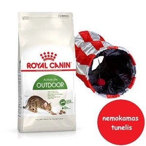 ROYAL CANIN Outdoor 30 10kg sausā barība āra kaķiem + ROYAL CANIN kaķu tunelis