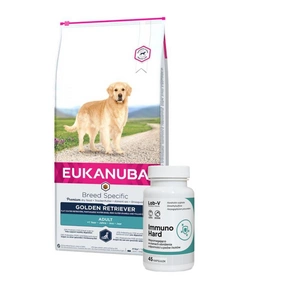 EUKANUBA Adult Golden Retriever 12kg + LAB-V Immuno Hard 45 kapsulas