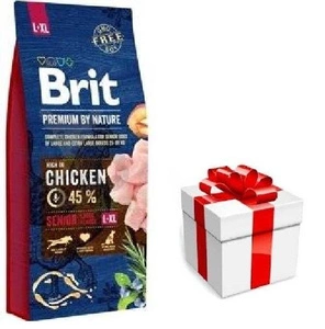 BRIT Premium By Nature Senior L+XL 15kg + barība suņiem