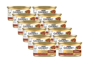 Purina Gourmet Gold pīle/turķis mērcē 12x85g