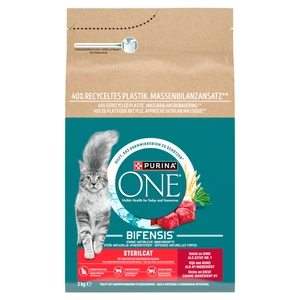 Purina One Cat Sterilcat liellopu gaļas barība kaķiem 3kg