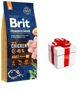 BRIT Premium By Nature Adult M 15kg + barība suņiem