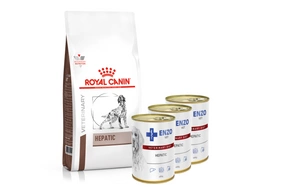 ROYAL CANIN Hepatic HF 16 7kg + ENZO VET Hepatic suņiem 3x400g