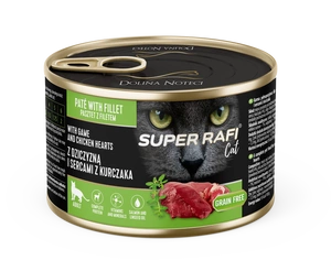 DOLINA NOTECI Super Rafi Cat P&F ar brieža gaļu un vistas sirsniņām 185g